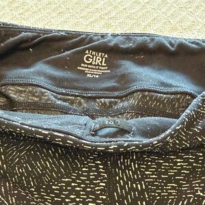 Athleta Girl Black Leggings with White Accents